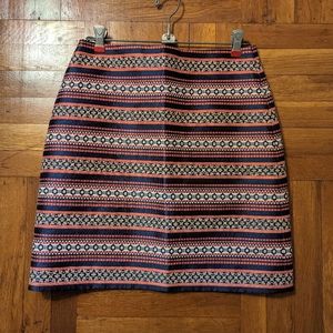 Loft Print Aline Skirt, size 0, preloved